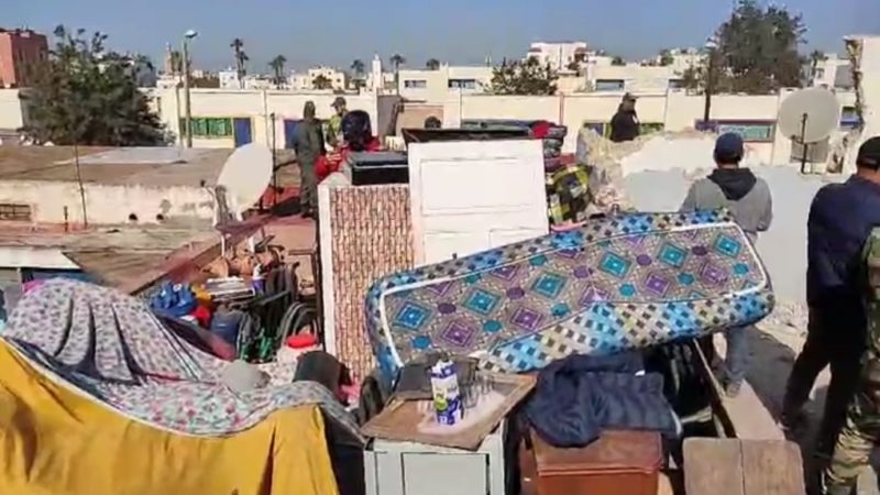 السلطات المحلية تدمر مساكن عشوائية في الحي الحسني