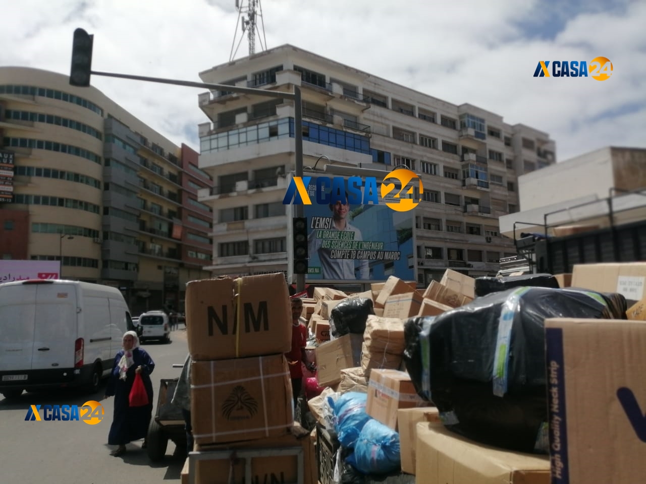 فوضى عارمة واختناق مروري قرب سوق درب عمر وبنجدية